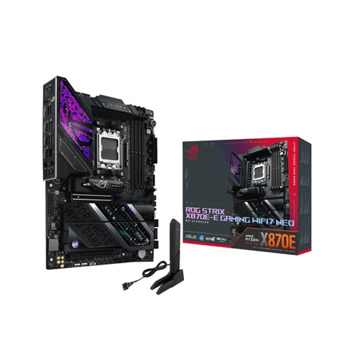 ASUS AMD ROG STRIX X870E-E GAMING NEO (AM5) ATX Motherboad, DDR5 256GB 8600+MT/s, PCIe 5.0, 5x M.2, Wi-Fi 7, 5GbE, USB4, HDMI, ATX