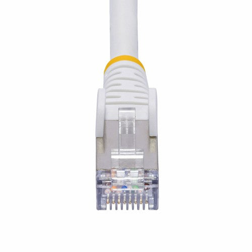 StarTech.com 50cm White CAT8 Ethernet Cable, Snagless RJ45, 25G/40G, 2000MHz, 100W PoE++, S/FTP, 26AWG Pure Bare Copper Wire, LSZH, Shielded Network Patch Cord w/Strain Reliefs, Individually Tested