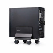 StarTech.com Computer Tower Cart, Rolling Mobile CPU Caddy on Wheels/Casters, Max Load 46.3lb/21kg, Adjustable PC Case Mount, Desktop Floor Stand, Steel Dolly, TAA