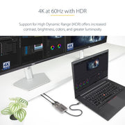 StarTech.com USB-C to Dual Displayport 1.4 Adapter, USB Type-C Multi-Monitor MST Hub, Dual 5K 60Hz DP Laptop Display Extender / Splitter, HDR, Extra-Long Built-In Cable - Windows Only