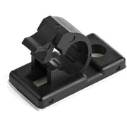 StarTech.com 100 Adhesive Cable Management Clips Black - Network/Ethernet/Office Desk/Computer Cord Organizer - Sticky Cable/Wire Holders - Nylon Self Adhesive Clamp UL/94V-2 Fire Rated - TAA