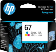 HP 67 TRI-COLOR ORIGINAL INK CARTRIDGE 100 PAGE YIELD