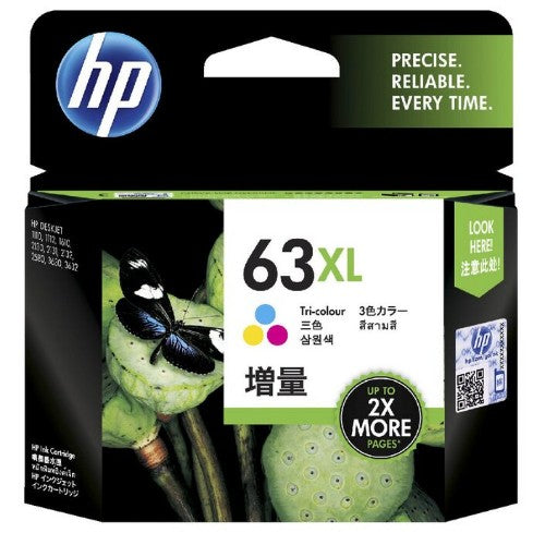 HP 63XL TRI COLOUR INK CARTRIDGE HIGH YIELD