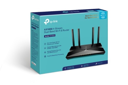 TP-Link Archer AX1800 wireless router Gigabit Ethernet Dual-band (2.4 GHz / 5 GHz) Black