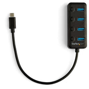 StarTech.com 4 Port Bus Powered USB C Hub with Individual On/Off Switches, USB 3.0 (5Gbps) Expansion Hub, Desktop/Laptop USB-C to USB-A Splitter