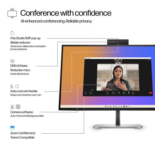 HP Series 5 Pro 27 inch QHD USB-C Conferencing Monitor - 527pm