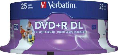 Verbatim 43667 blank DVD 8.5 GB DVD+R DL 25 pc(s)