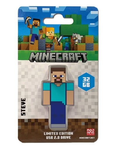 VERBATIM Minecraft Steve - Collector's Edition USB Flash Drive - 32GB - Steve. Retail Pack - Minecraft Movie 2025