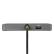 StarTech.com USB-C to Quad-Monitor Workstation Adapter, 4K 60Hz HDMI, 140W PD Passthrough for Laptop Charging, USB Port for Wireless Keyboard / Mouse, TAA