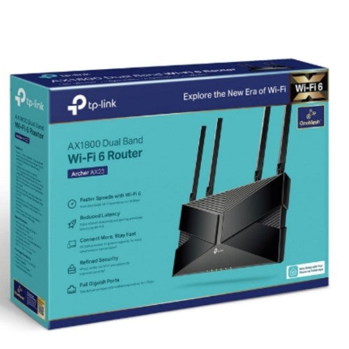 TP-Link Archer AX1800 wireless router Gigabit Ethernet Dual-band (2.4 GHz / 5 GHz) Black
