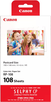 Canon RP-108 Colour Ink + 100 x 148 mm Paper Set, 108 Sheets