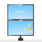 StarTech.com Desk Mount Dual Monitor Arm, Full Motion Monitor Mount for 2x VESA Displays up to 32" (17.6lb/8kg), Height Adjustable, Clamp/Grommet Mount, Mechanical Spring