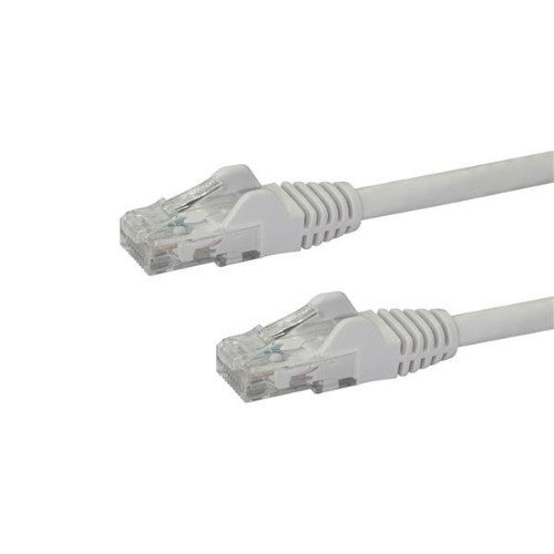 StarTech.com 2m CAT6 Ethernet Cable - White CAT 6 Gigabit Ethernet Wire -250MHz 100W PoE RJ45 UTP Network/Patch Cord Snagless w/Strain Relief Individually Tested