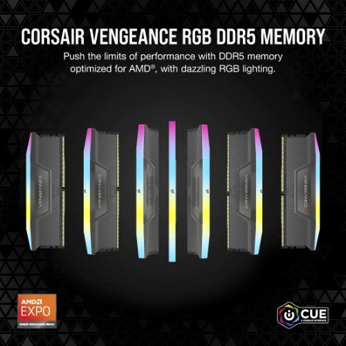 Corsair Vengeance RGB CMH16GX5M2B5200Z40 memory module 16 GB 2 x 8 GB DDR5 5200 MT/s 288-pin DIMM
