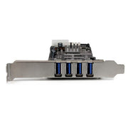 StarTech.com 4 Port PCI Express PCIe SuperSpeed (5Gbps) USB 3.0 Card Adapter w/ 2 Dedicated 5Gbps Channels - UASP - SATA / LP4 Power