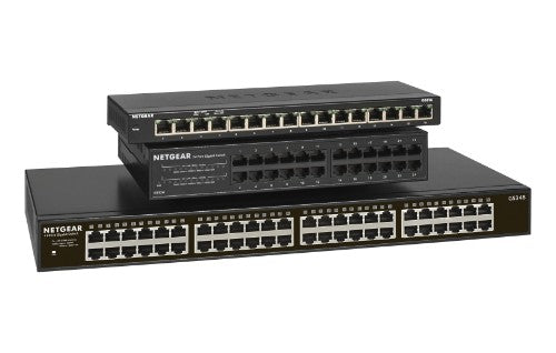 NETGEAR GS348-100AJS network switch Unmanaged Gigabit Ethernet (10/100/1000) 1U Black