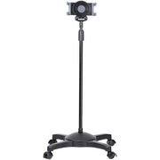 StarTech.com Mobile Tablet Stand with Lockable Wheels - Height Adjustable Cart - Universal Rolling Floor Stand for Tablets from 7 to 11 inch, Portable Tablet Stand w/ Detachable Tablet Holder - TAA