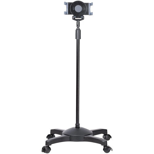 StarTech.com Mobile Tablet Stand with Lockable Wheels - Height Adjustable Cart - Universal Rolling Floor Stand for Tablets from 7 to 11 inch, Portable Tablet Stand w/ Detachable Tablet Holder - TAA