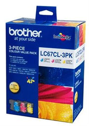 Brother LC-67CL3PK ink cartridge 3 pc(s) Original Cyan, Magenta, Yellow