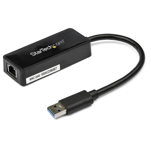 StarTech.com USB 3.0 Ethernet Adapter, USB 3.0 Network Adapter NIC with USB Port, USB to RJ45, USB Passthrough