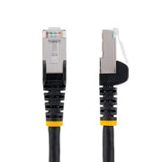 StarTech.com 50cm CAT6a Ethernet Cable - Black - Low Smoke Zero Halogen (LSZH) - 10GbE 500MHz 100W PoE++ Snagless RJ-45 w/Strain Reliefs S/FTP Network Patch Cord