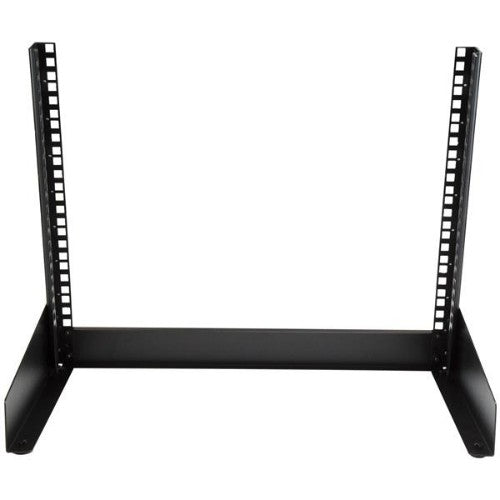 StarTech.com 2-Post 8U Desktop Server Rack, Small Open Frame 19in Computer Rack, Compact Network Rack for AV / Studio / Data / IT Equipment - Free Standing Two-Post Home/Office Rack - TAA