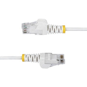 StarTech.com 1m White Slim CAT6 Ethernet Cable, Snagless, 100W PoE, UTP, LSZH, 28AWG Pure Bare Copper Wire, Slim RJ45 Network Patch Cord w/Strain Reliefs, Individually Tested
