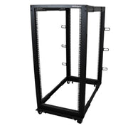 StarTech.com 25U 4-Post Server Rack, 19in Open Frame Rack with 40in (101cm) Mounting Depth and 1200lb (544kg) Weight Capacity, Mobile or Floor Mount IT Rack