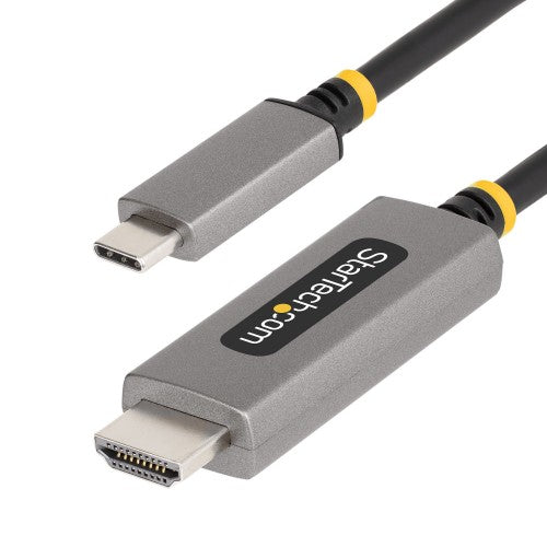 StarTech.com 10ft (3m) USB-C to HDMI Adapter Cable, 8K 60Hz, 4K 144Hz, HDR10, USB Type-C to HDMI 2.1 Video Converter Cable, USB-C DP Alt Mode/USB4/Thunderbolt Compatible - USB-C Laptop to HDMI
