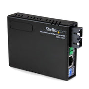 StarTech.com Multi-Mode (MM) SC Fiber Media Converter for 10/100Mbps Networks, Standalone Ethernet to SC MM Fiber Media Converter, 1310nm, 2km - TAA