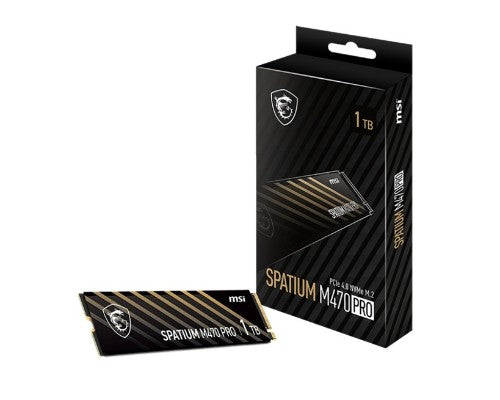 MSI Spatium M470 PRO PCIe 4.0 NVMe M.2 1TB PCI Express 4.0 3D NAND