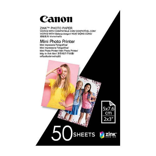 Canon MPPP50 MINI PHOTO PRINTER - 50 SHEETS - ZP-2030-50 - ZINC