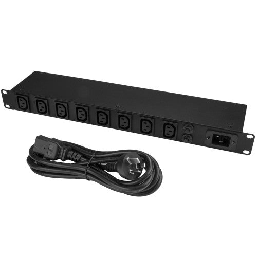 StarTech.com 8-Port Rack-Mount PDU with C13 Outlets - 16 A - 10 ft. Power Cord (AS3112) - 1U