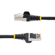 StarTech.com 7.5m CAT6a Ethernet Cable - Black - Low Smoke Zero Halogen (LSZH) - 10GbE 500MHz 100W PoE++ Snagless RJ-45 w/Strain Reliefs S/FTP Network Patch Cord