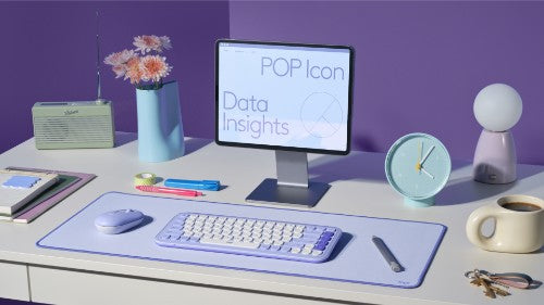 Logitech DESK MAT STUDIO SERIES - LILAC mouse