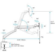 StarTech.com Single Desk-Mount Monitor Arm - Full Motion Articulating - Steel - For up to 34" (15.4lb/7kg) Displays - TAA