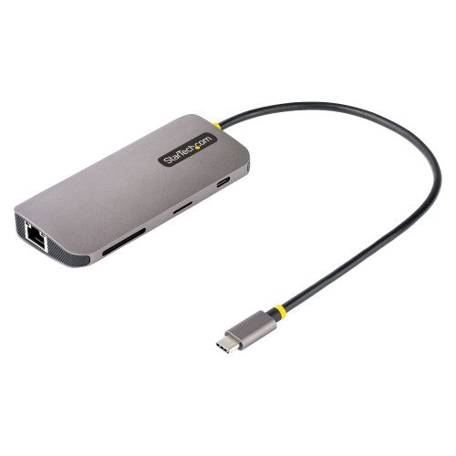 StarTech.com USB C Multiport Adapter 4K 60Hz HDMI Video, 3 Port 5Gbps USB-A Hub, 100W USB Power Delivery Pass-Through/GbE/SD/MicroSD, 12"/30cm Cable, Travel Laptop Docking Station