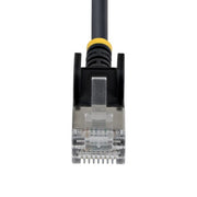 StarTech.com 4m Black Ultra Slim Cat6A Ethernet Cable, Snagless, FTP, Pure Bare Copper Wire, 34AWG Slim RJ45 Network Patch Cord, Individually Tested