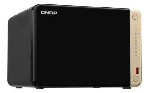 QNAP TS-664 NAS Tower Intel® Celeron® N5095 8 GB DDR4 0 TB QNAP QTS Black, Bronze