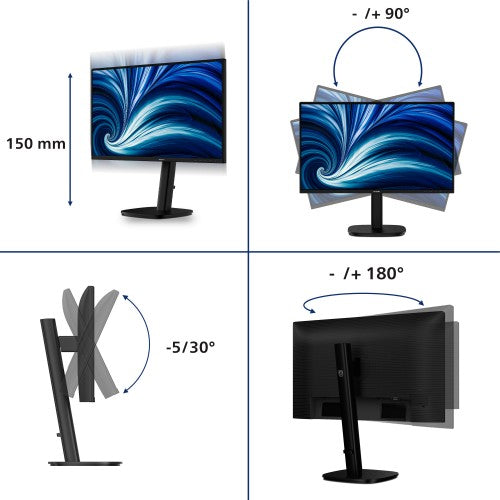 Philips 3000 series 24B2N3200A/75 computer monitor 60.5 cm (23.8") 1920 x 1080 pixels Full HD LED Black