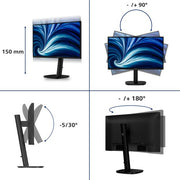 Philips 3000 series 24B2N3200A/75 computer monitor 60.5 cm (23.8") 1920 x 1080 pixels Full HD LED Black