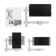 StarTech.com Six-Monitor Desk Mount with Crossbar, Up To 32-inch Computer Screens, Max 17.6lb (8kg) each, Dual Column, C-clamp/Grommet, Height Adjustable