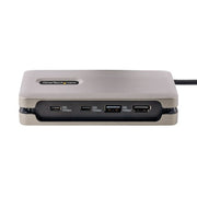 StarTech.com USB-C Multiport Adapter, 4K 60Hz HDMI 2.0b, HDR, USB 3.2 Gen 2 10Gbps Hub (2xUSB-C, 1xUSB-A), 100W PD Pass-Through, Mini Travel Dock, 12"/30cm Cable, Laptop Docking Station