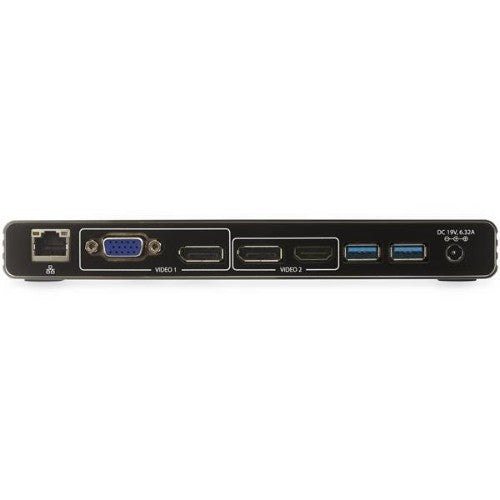 StarTech.com Thunderbolt 3 Dock - Dual 4K 60Hz Monitor TB3 Laptop Docking Station with DisplayPort, HDMI & 1080p VGA - 85W Power Delivery & Charging - 2x USB-A, Ethernet - Mac & Windows - TAA