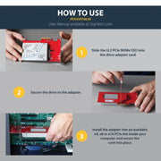 StarTech.com U.2 to PCIe Adapter for 2.5" U.2 NVMe SSD - SFF-8639 - x4 PCI Express 4.0 - TAA
