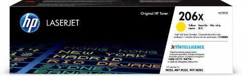 HP 206X YELLOW TONER - HIGH YIELD - APPROX 2.45K PAGES - FOR M283, M255 PRINTERS