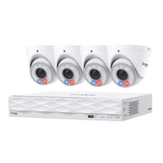 TP-LINK Omada T8S4-2T - Omada 8MP Turret PoE Security Camera System with 2TB HDD, 4 Cameras with 16-Channel NVR (Omada Camera)