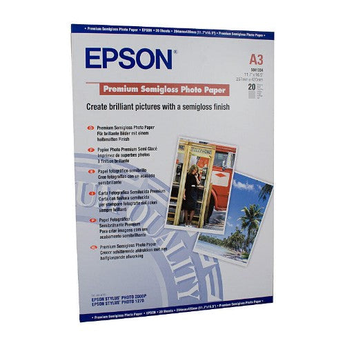 Epson Premium Semigloss Photo Paper, DIN A3, 250g/m2, 20 Sheets