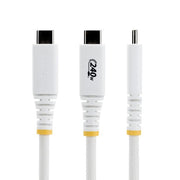 StarTech.com 1m (3ft) USB-C Charging Cable, Durable and Ultra-Flexible, 240W (5A) PD EPR, USB 2.0 Laptop Charger Cable, USB-IF Certified, Rugged USB-C Charging Cord - White