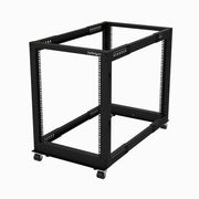StarTech.com 15U 4-Post Server Rack, 19in Open Frame Rack with 40in (101cm) Mounting Depth and 1200lb (544kg) Weight Capacity, Mobile or Floor Mount IT Rack